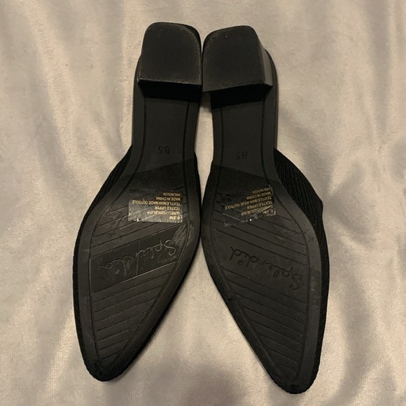 Splendid lunelli black rib knot mule slip on heels size 8.5 - Picture 5 of 6